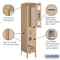 Salsbury Industries 2 Tier Vented Locker, 12"Wx66"Hx18"D, 2 Door, Tan, Unassembled 72158TN-U - alternate 2